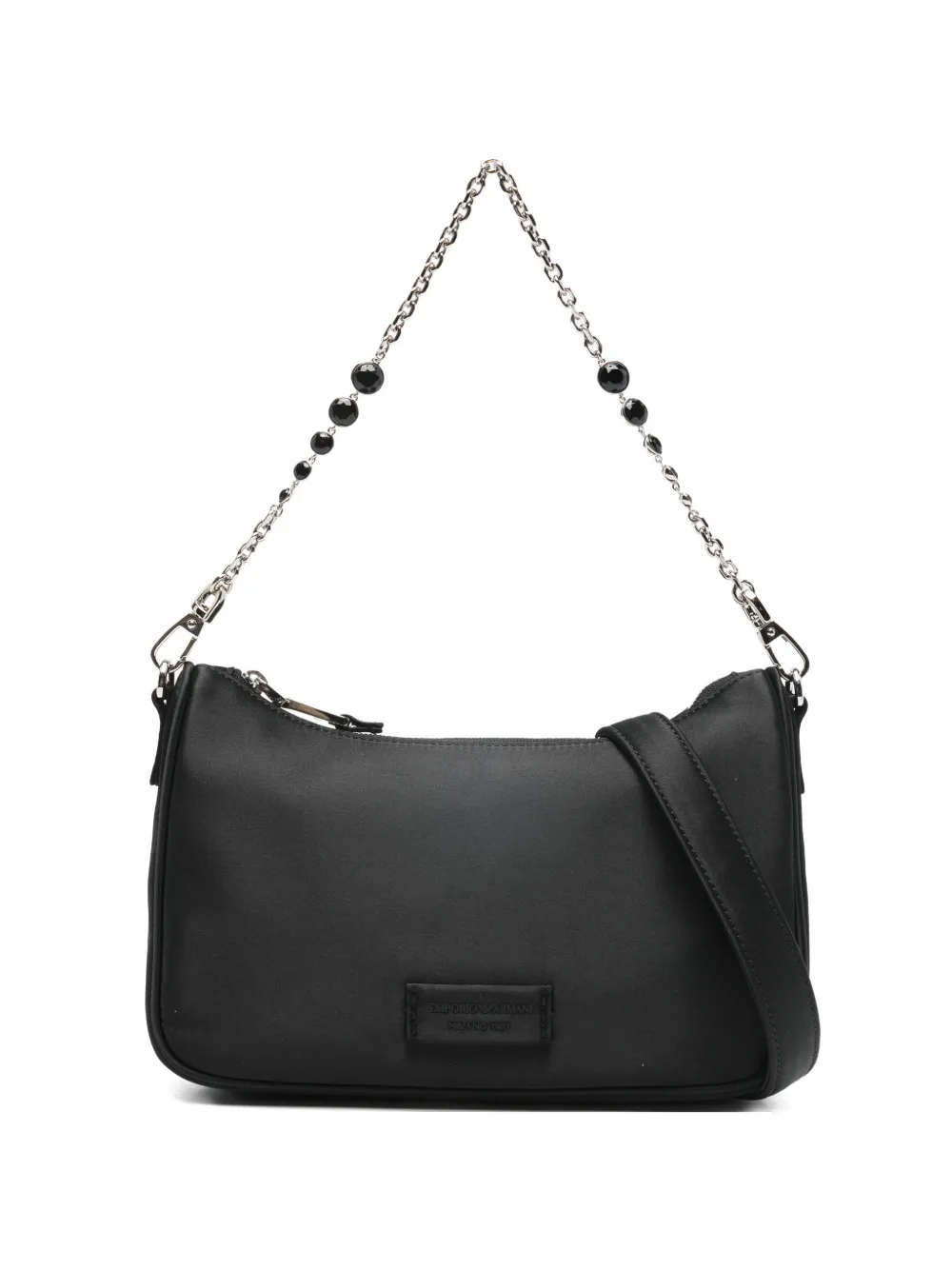 Emporio Armani beaded chain shoulder bag - Nero