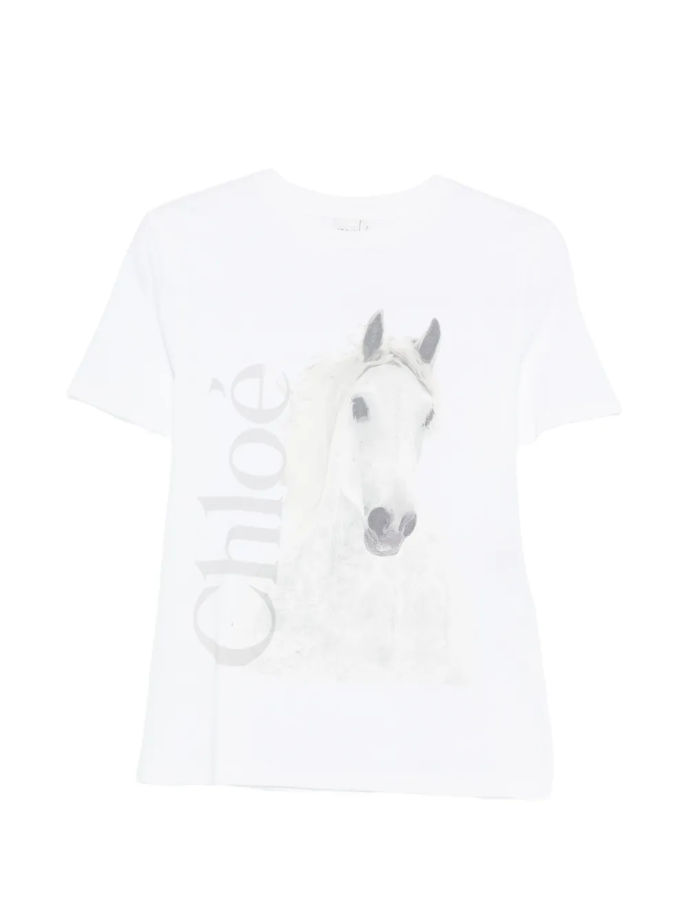 Chloé Horse-print T-shirt - Bianco
