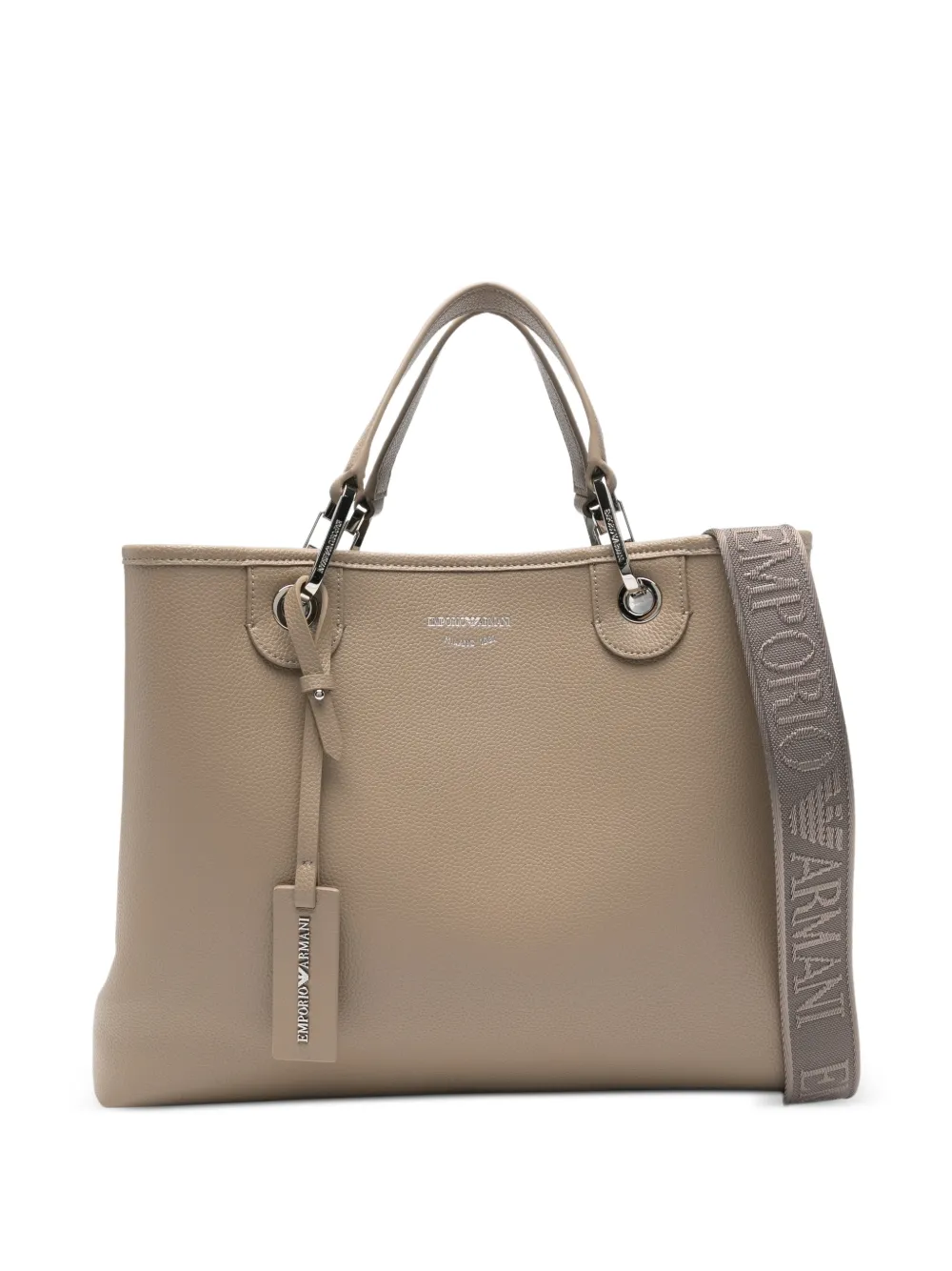 Emporio Armani Mittelgroßer MyEA Tote Bag mit Logo - Nude