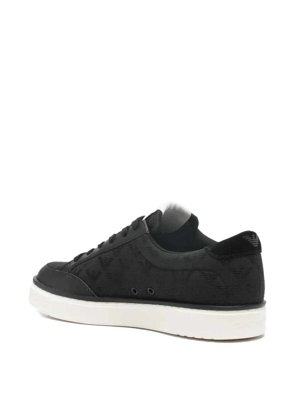 Emporio Armani logo-detail sneakers Zwart