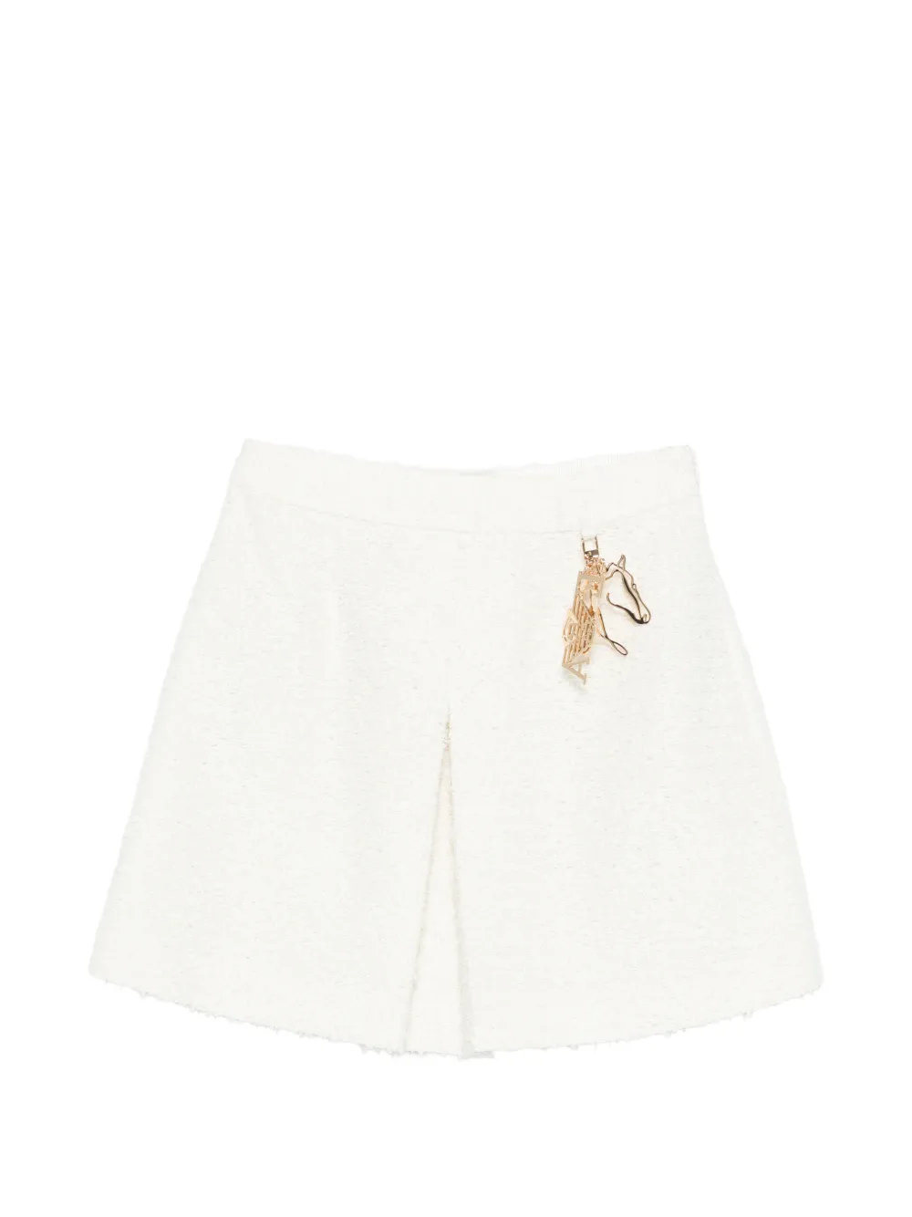 Emporio Armani logo-plaque mini skirt - Toni neutri