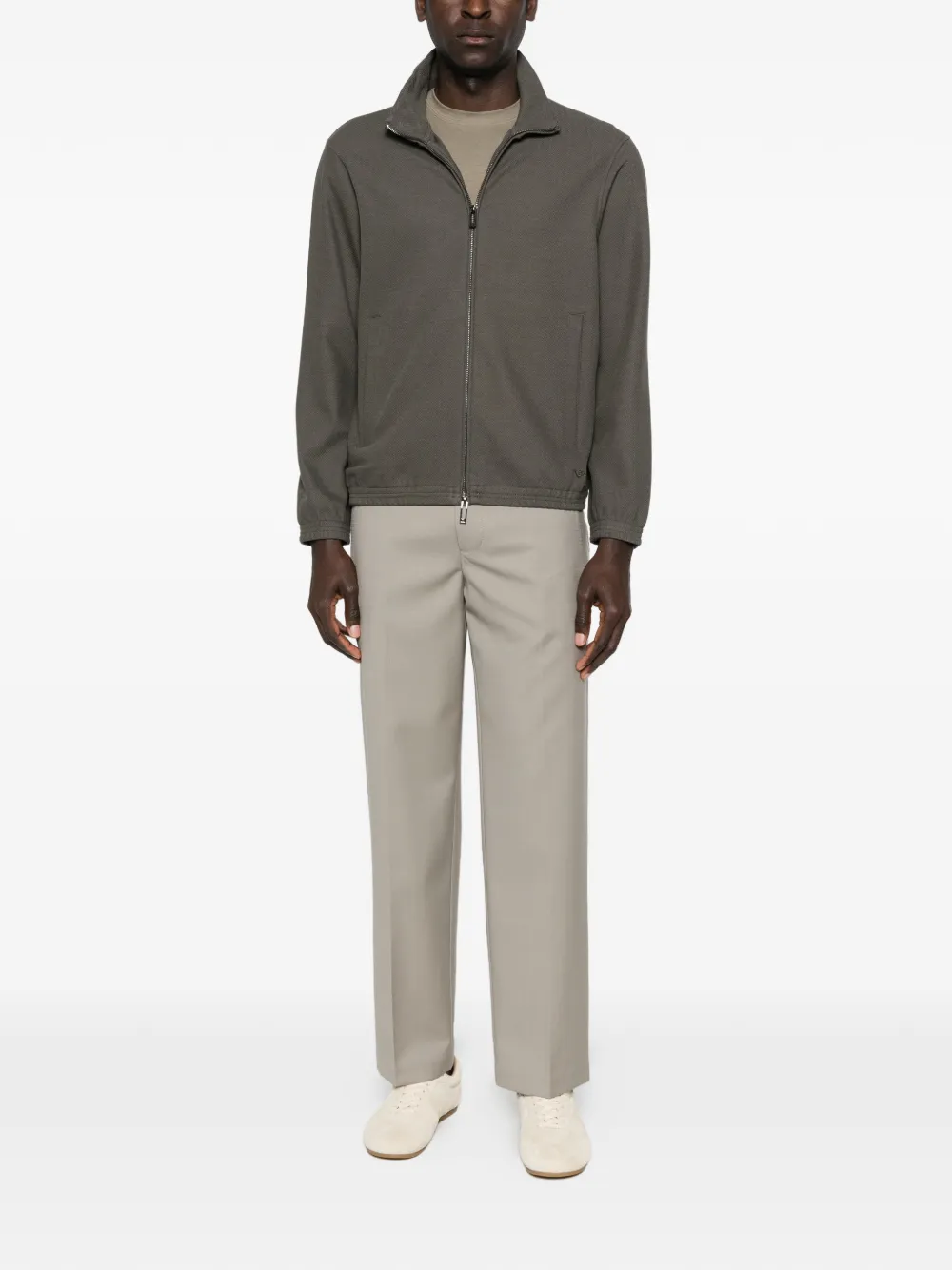 Emporio Armani Zip Pocket Jacket | Brown | FARFETCH