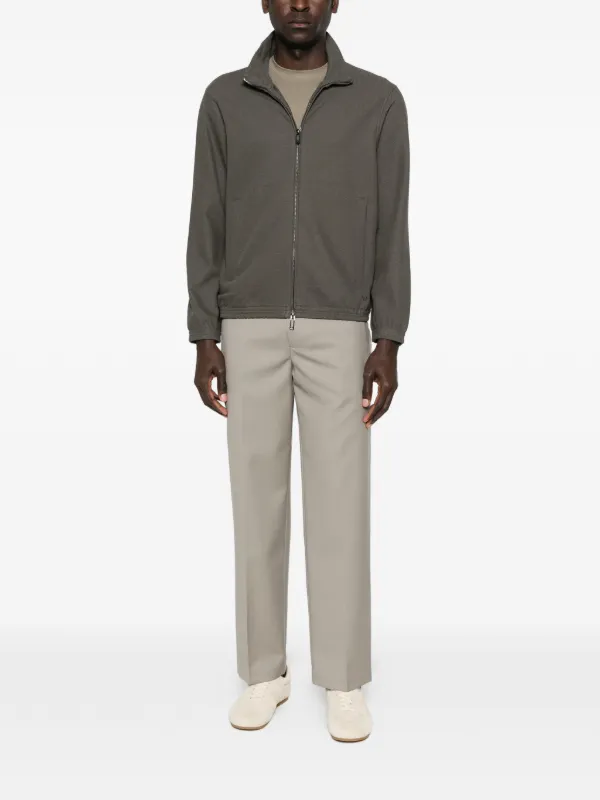 Emporio Armani Zip Pocket Jacket | Brown | FARFETCH