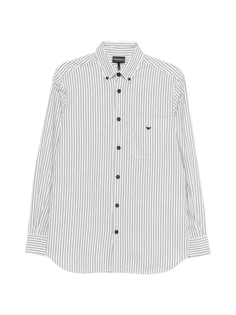 Emporio Armani striped button shirt - Bianco