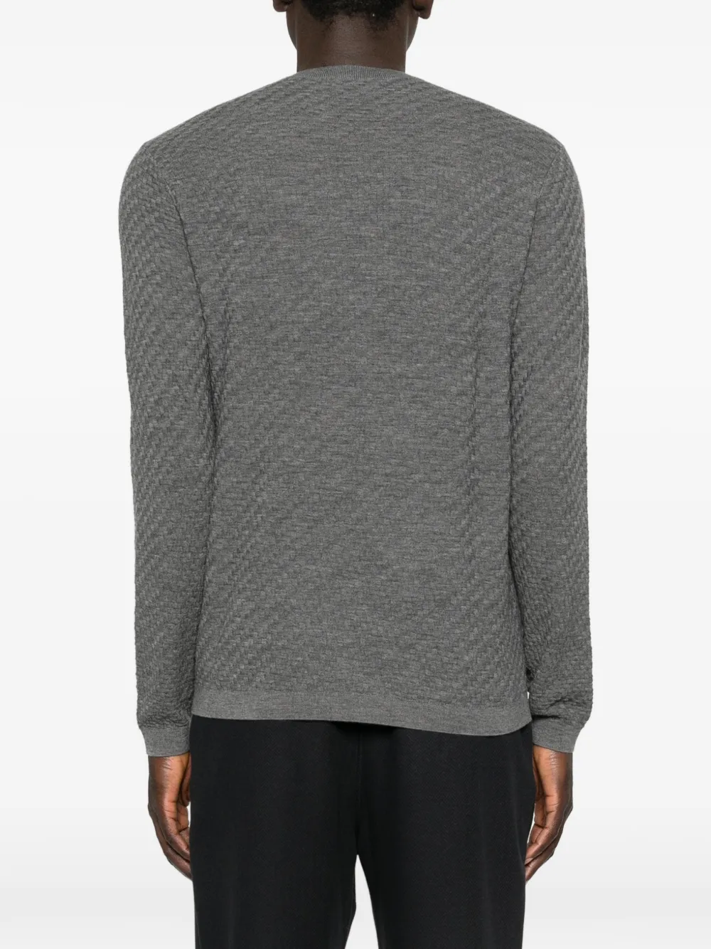 Emporio Armani Trui met textuur Grijs