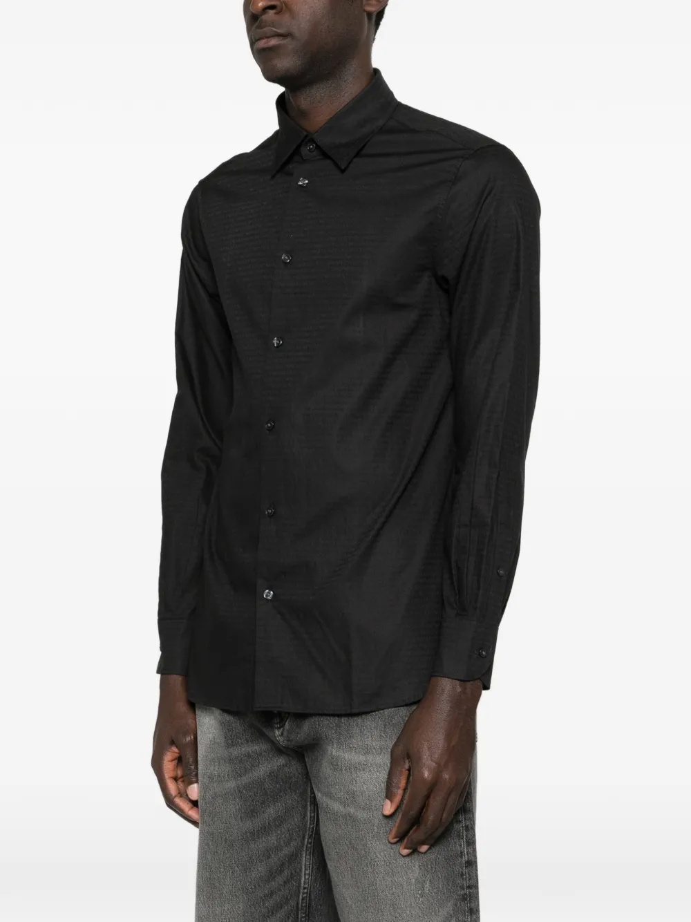 Emporio Armani Overhemd Zwart