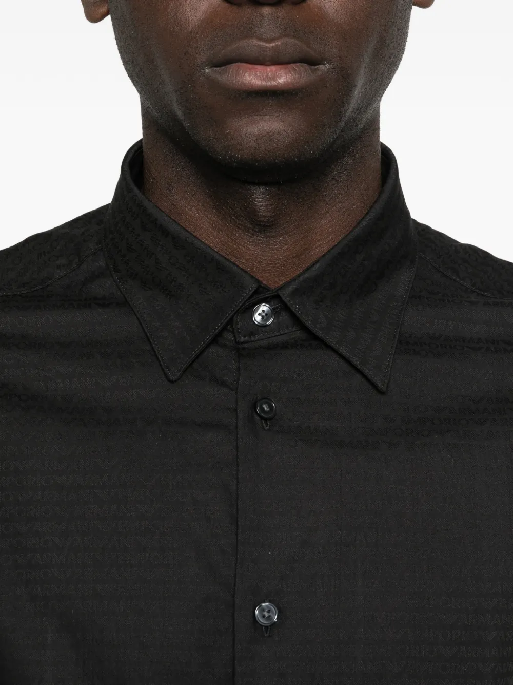 Emporio Armani Overhemd Zwart