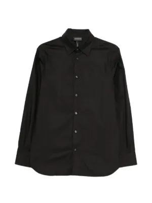 Emporio Armani ロングスリーブ シャツ | ブラック | FARFETCH JP