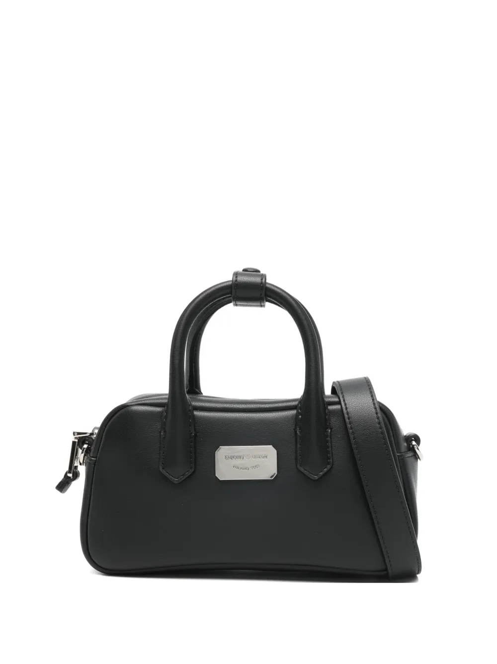 Emporio Armani logo-plaque mini bag - Nero