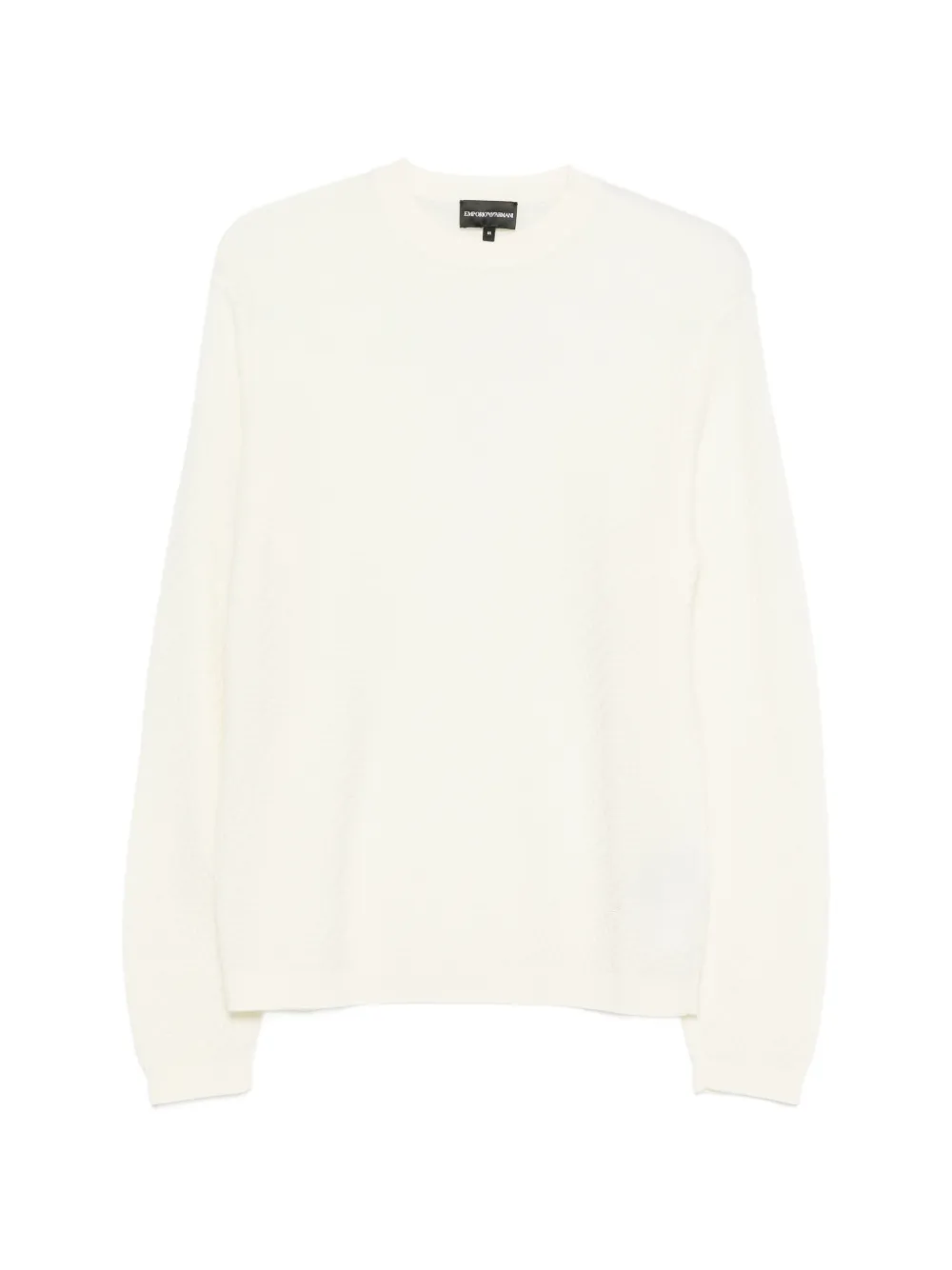 Emporio Armani Strukturierter Pullover mit rundem Ausschnitt - Nude