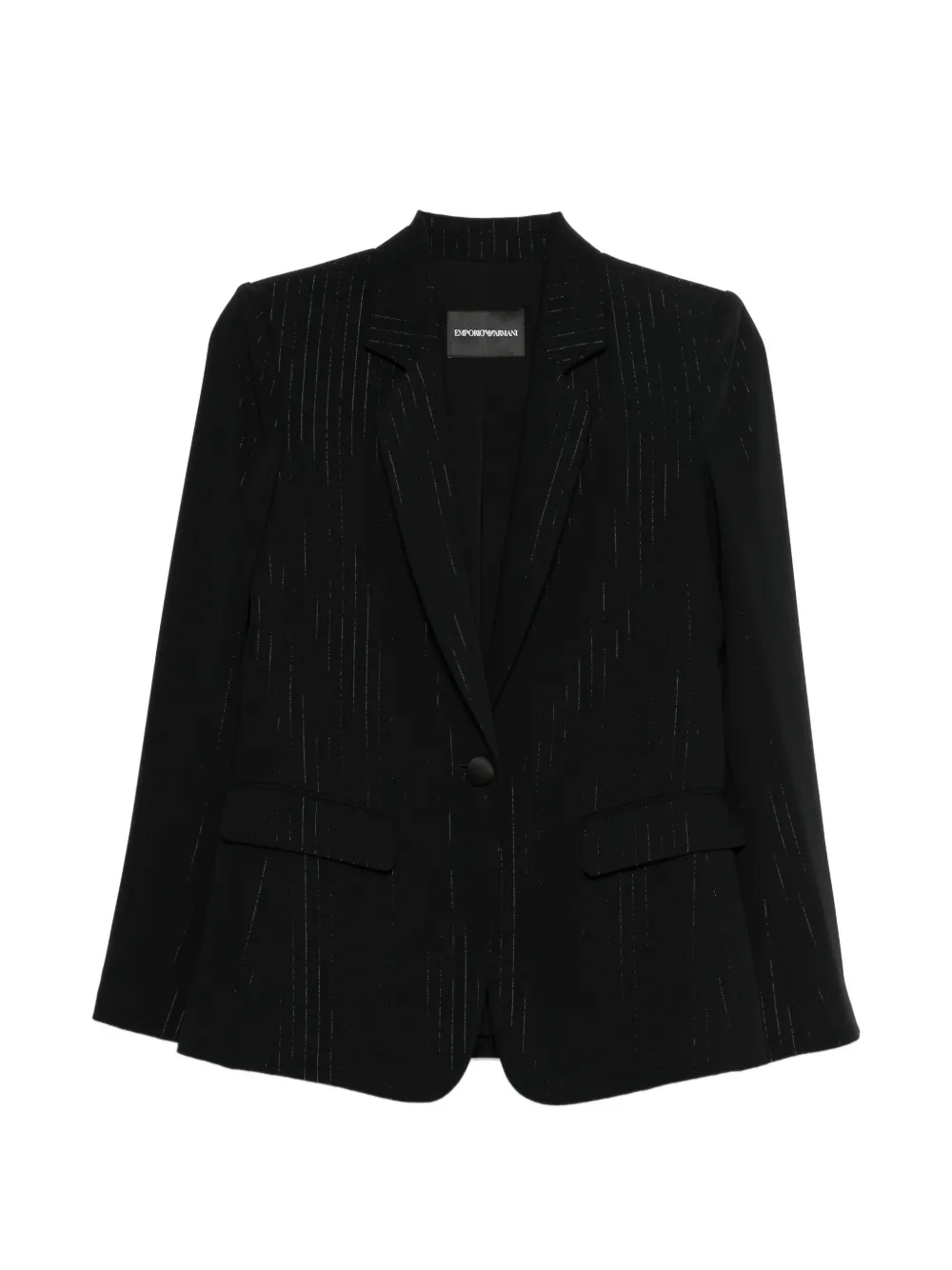 Emporio Armani striped single-breasted jacket - Nero