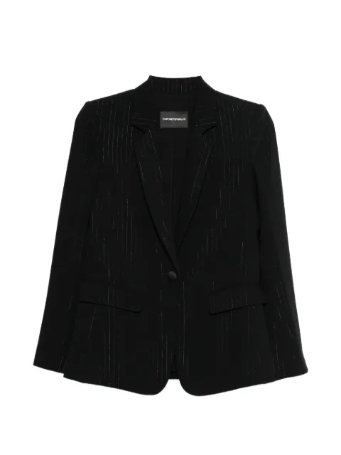 Emporio Armani striped single-breasted jacket