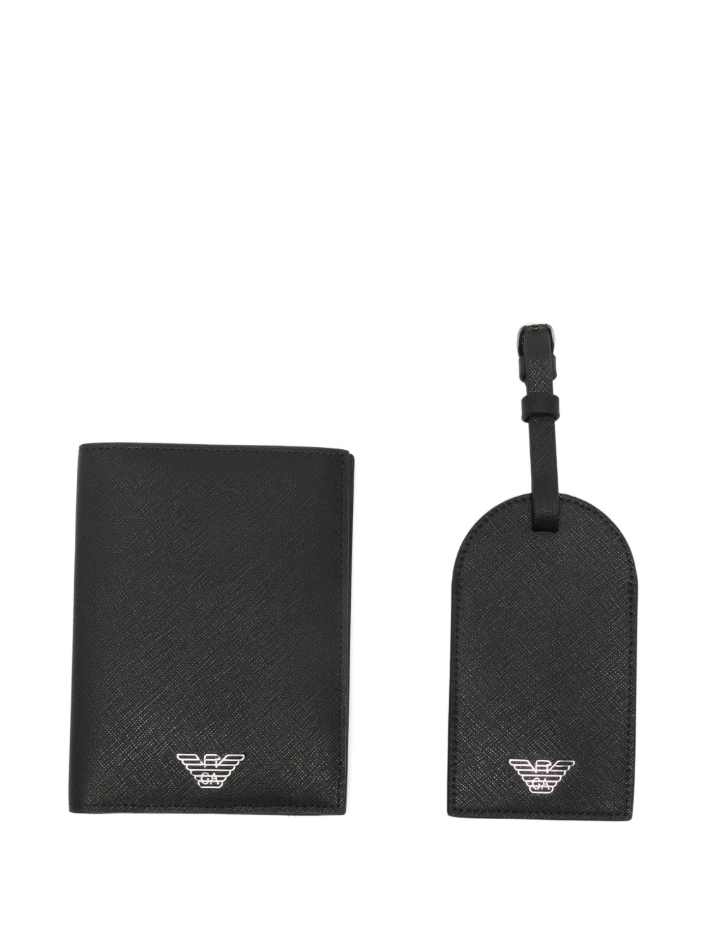Emporio Armani logo-detail passport holder - Schwarz