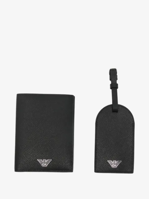 Emporio Armani logo-detail passport holder