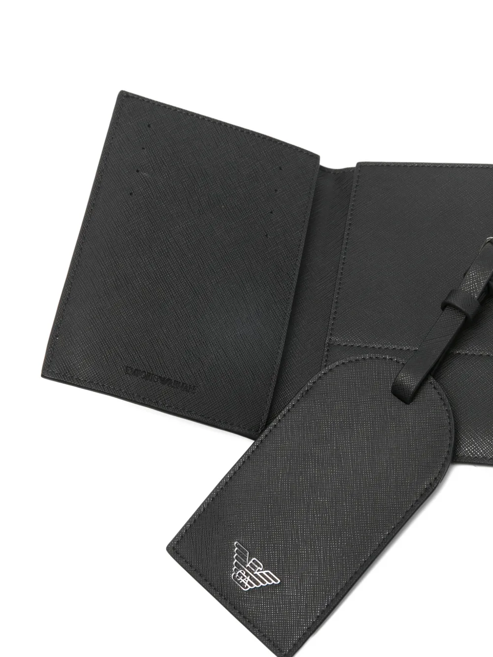 Emporio Armani Paspoorthoes met logodetail Zwart