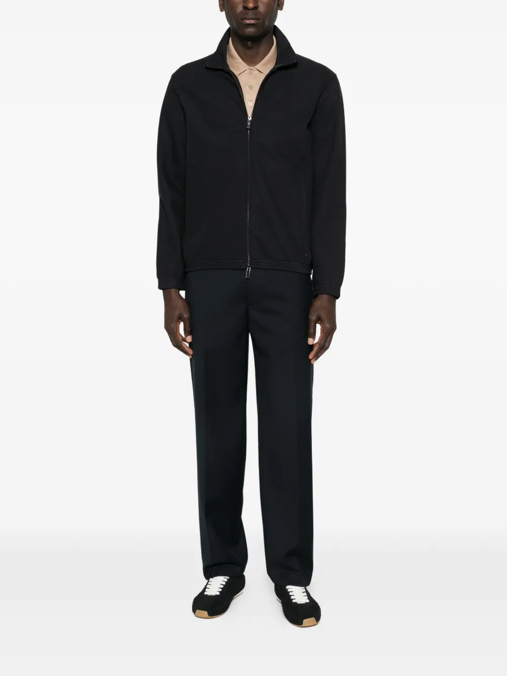 Emporio Armani zip pocket sweater - Zwart
