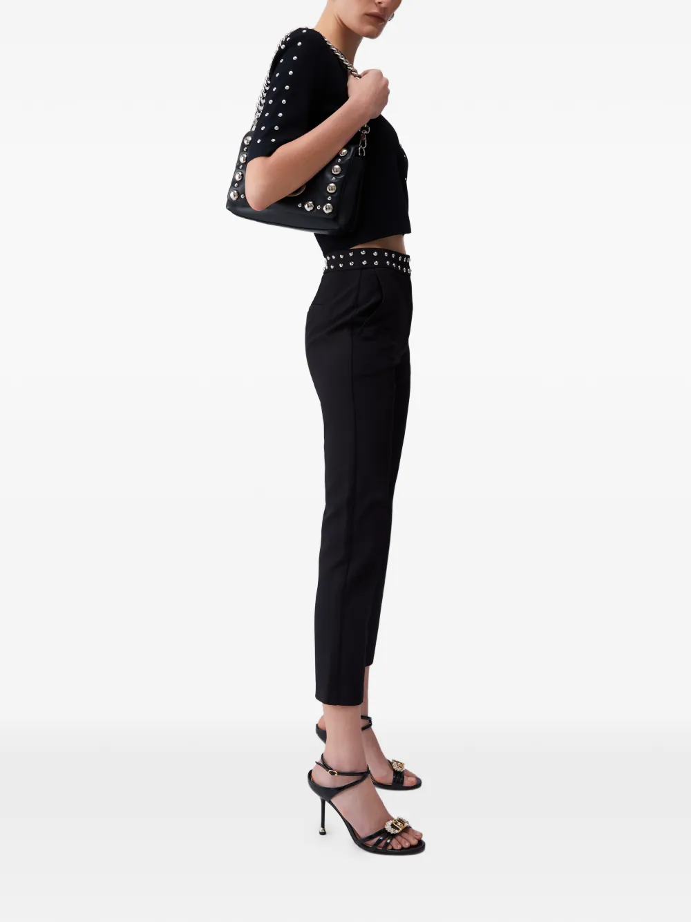 LIU JO Broek met studs Zwart