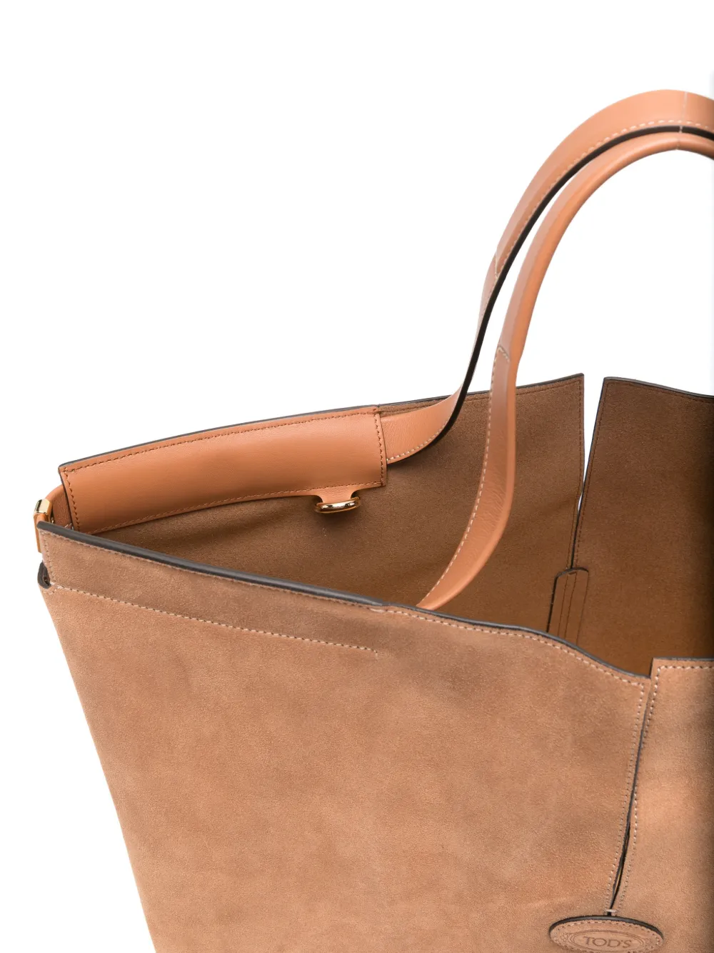 Tod's Di Bag Folio medium shopper met vlakken Bruin