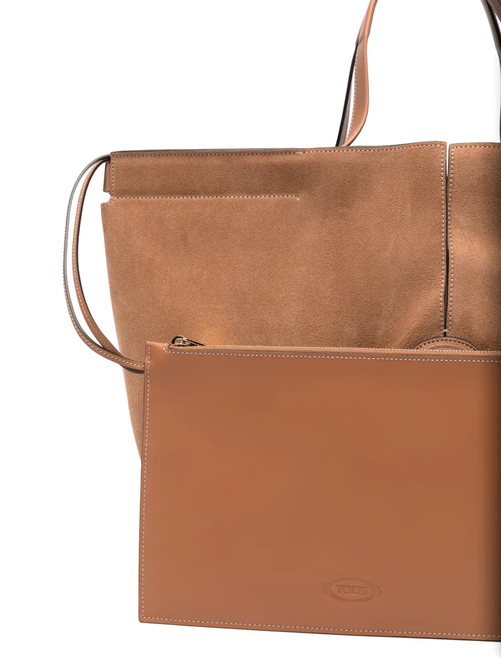 Tod's Di Bag Folio medium shopper met vlakken Bruin