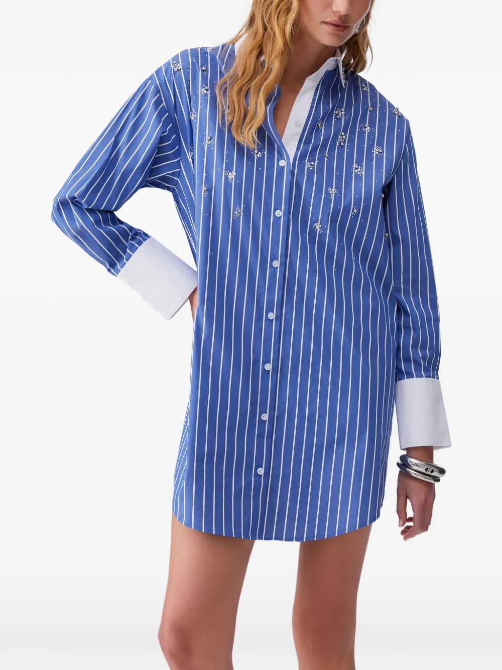 Striped Mini Shirt Dress