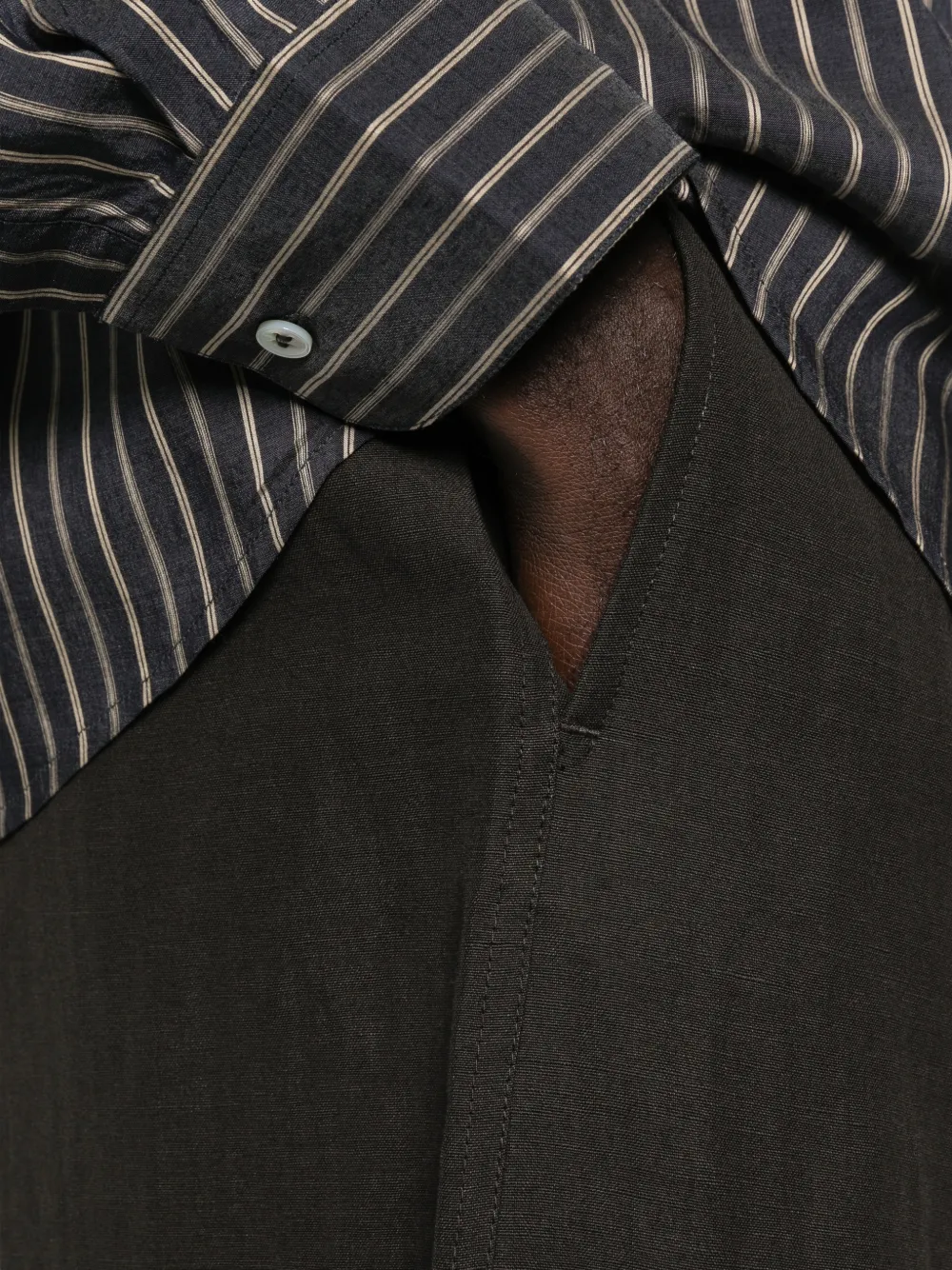 Studio Nicholson Broek met trekkoord Zwart