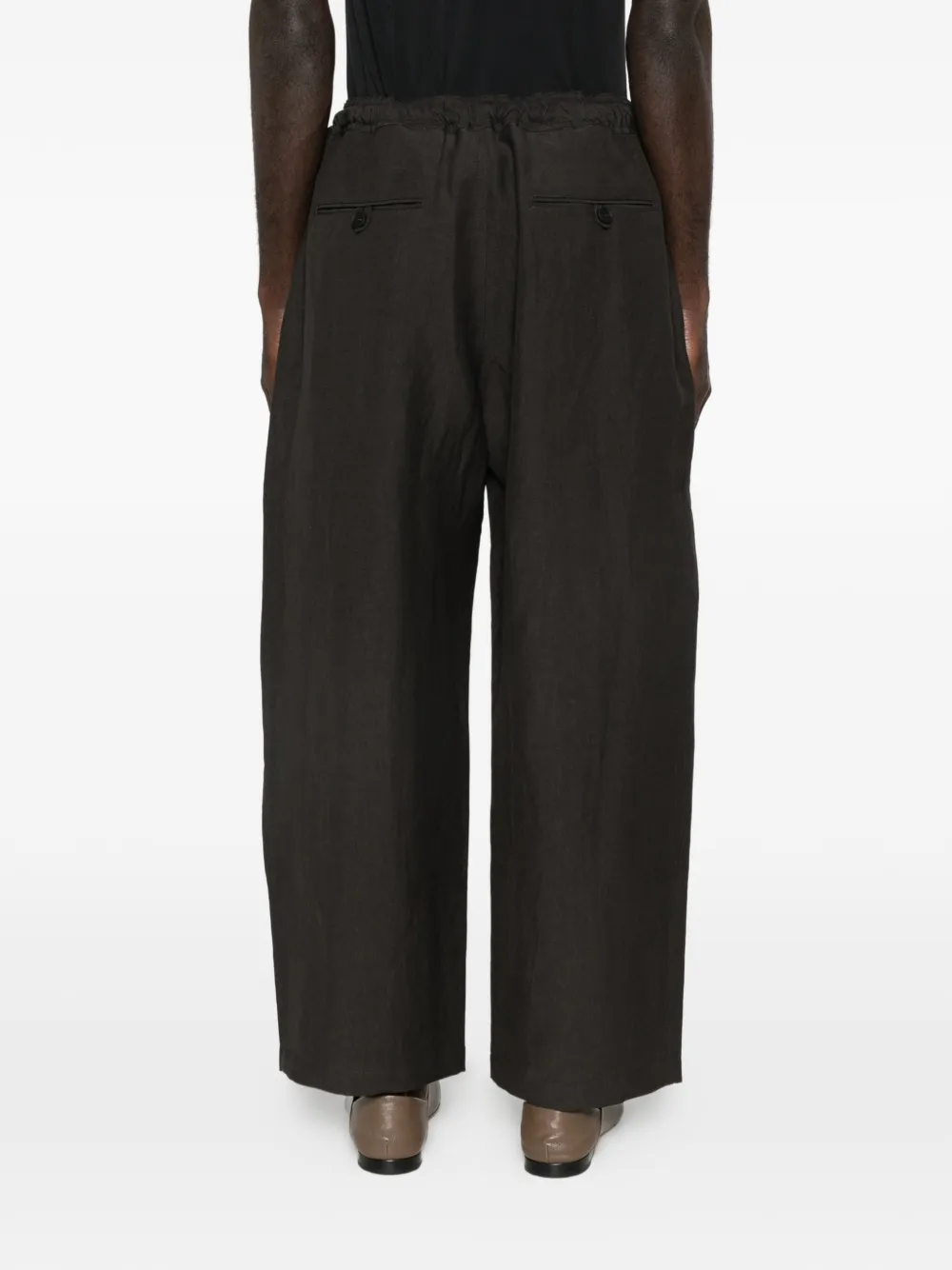 Studio Nicholson Broek met trekkoord Zwart