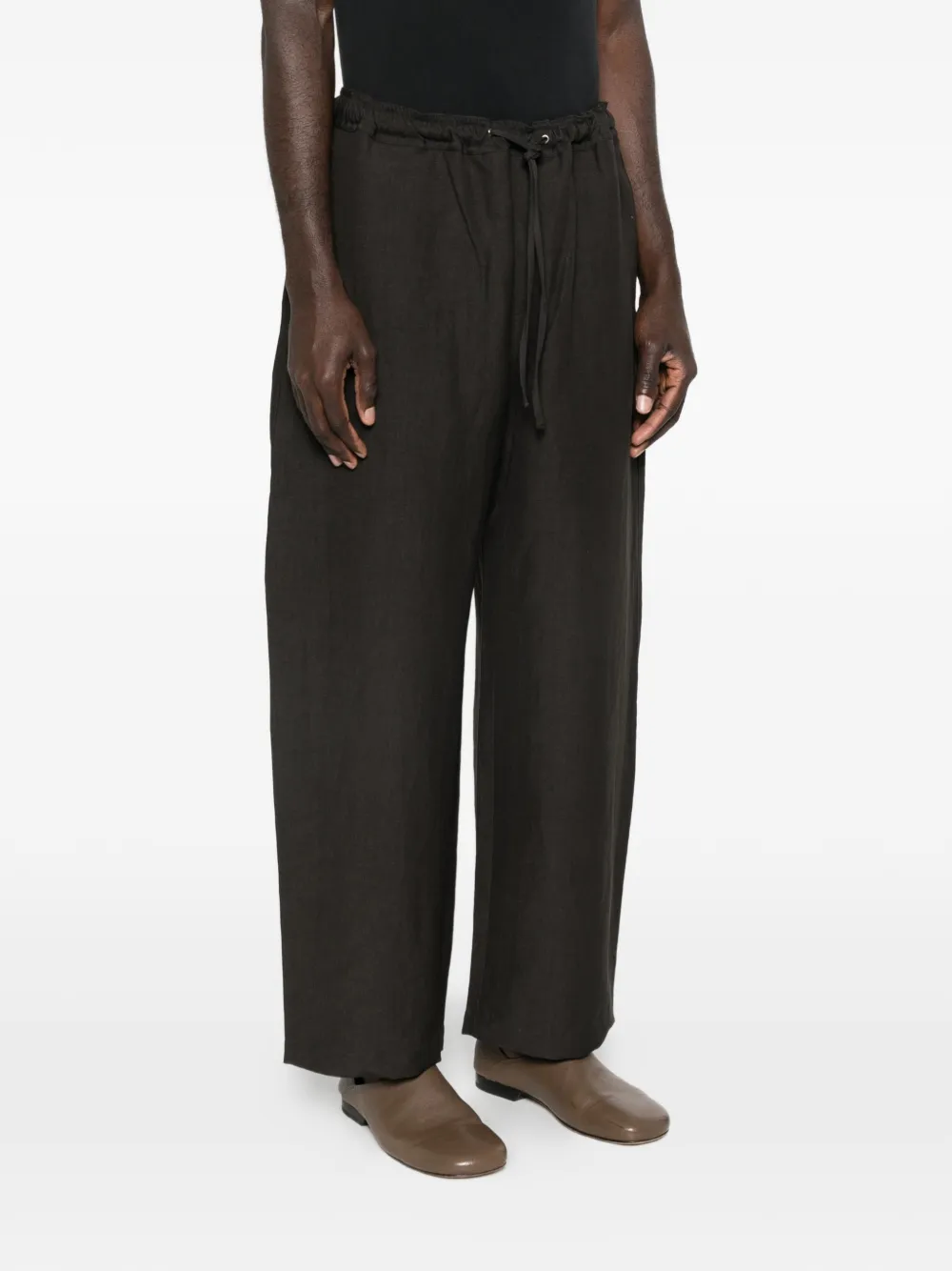  Studio Nicholson Drawstring Trousers - Black 