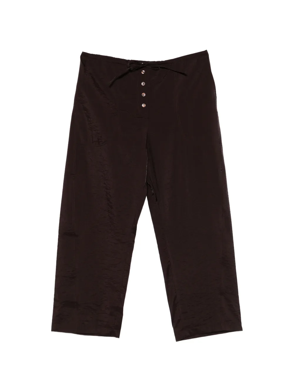 Studio Nicholson Hera button tie trousers - Marrone