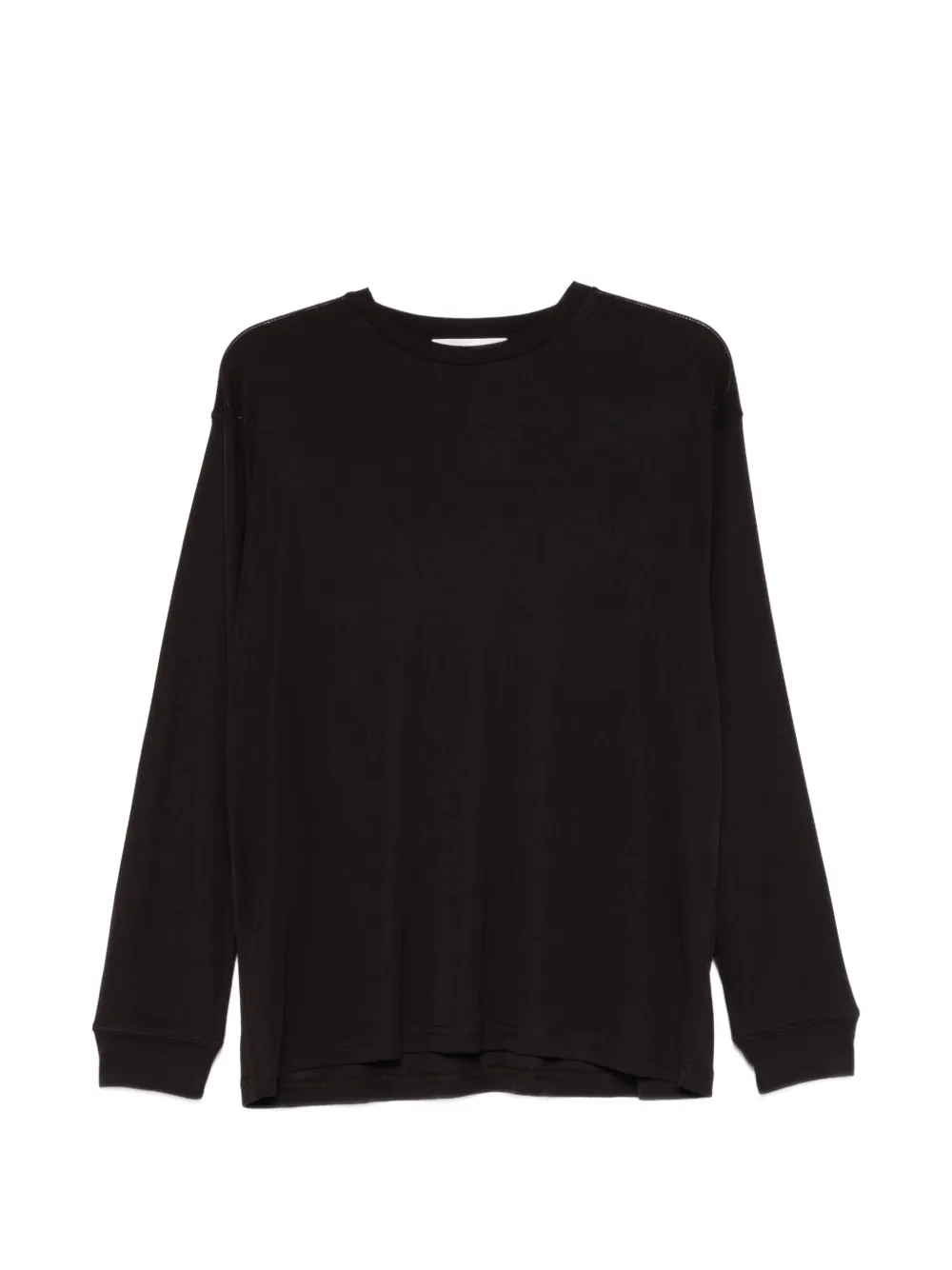 Studio Nicholson Simmons long-sleeved topstitch T-shirt - Nero