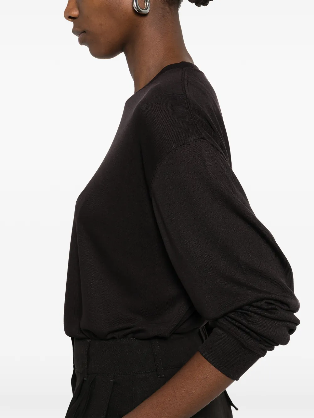 Studio Nicholson Simmons T-shirt met stiksels en lange mouwen Zwart