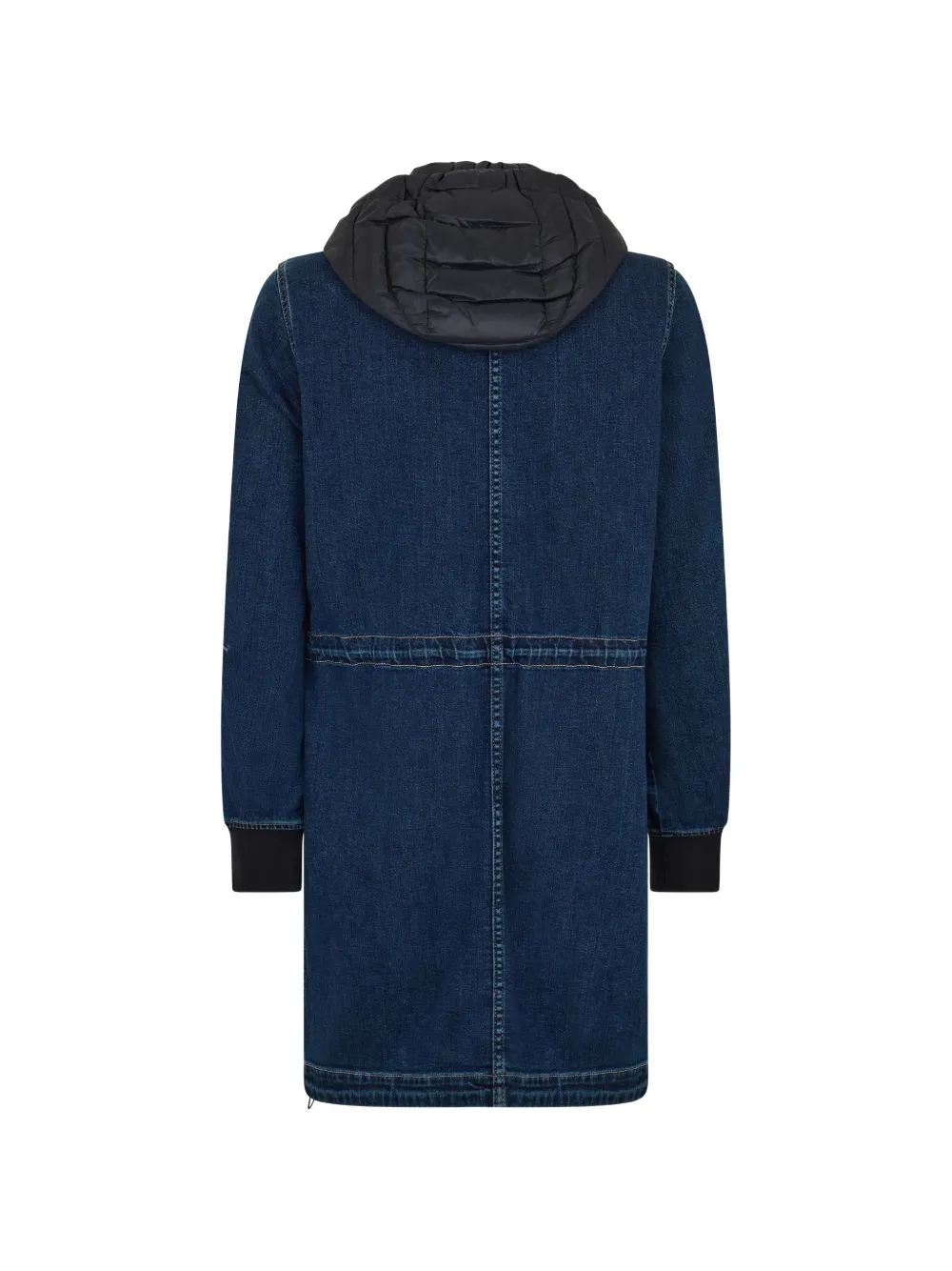 Moorer Denim jas met capuchon en rits Blauw