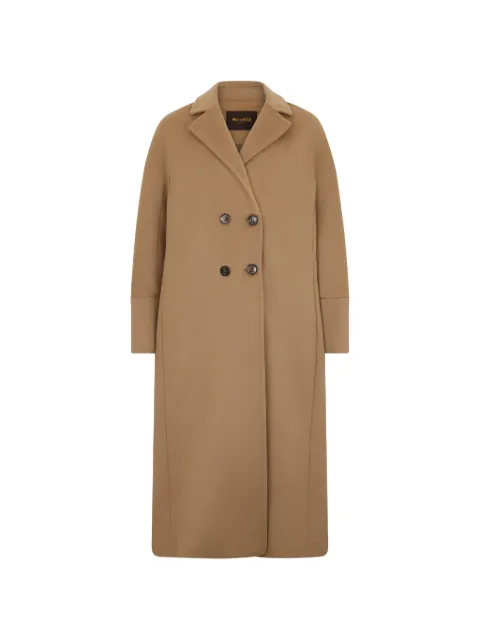 Moorer notched-lapel double-breasted coat