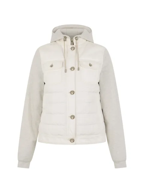 Moorer button-front hooded puffer jacket