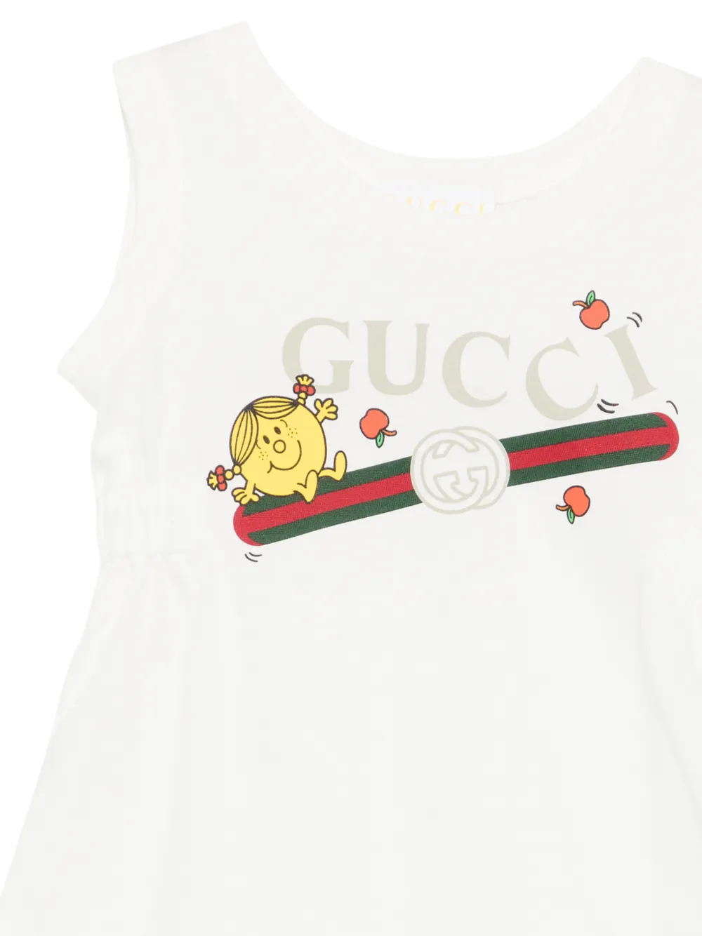 Gucci Kids Romper en muts met logoprint Wit