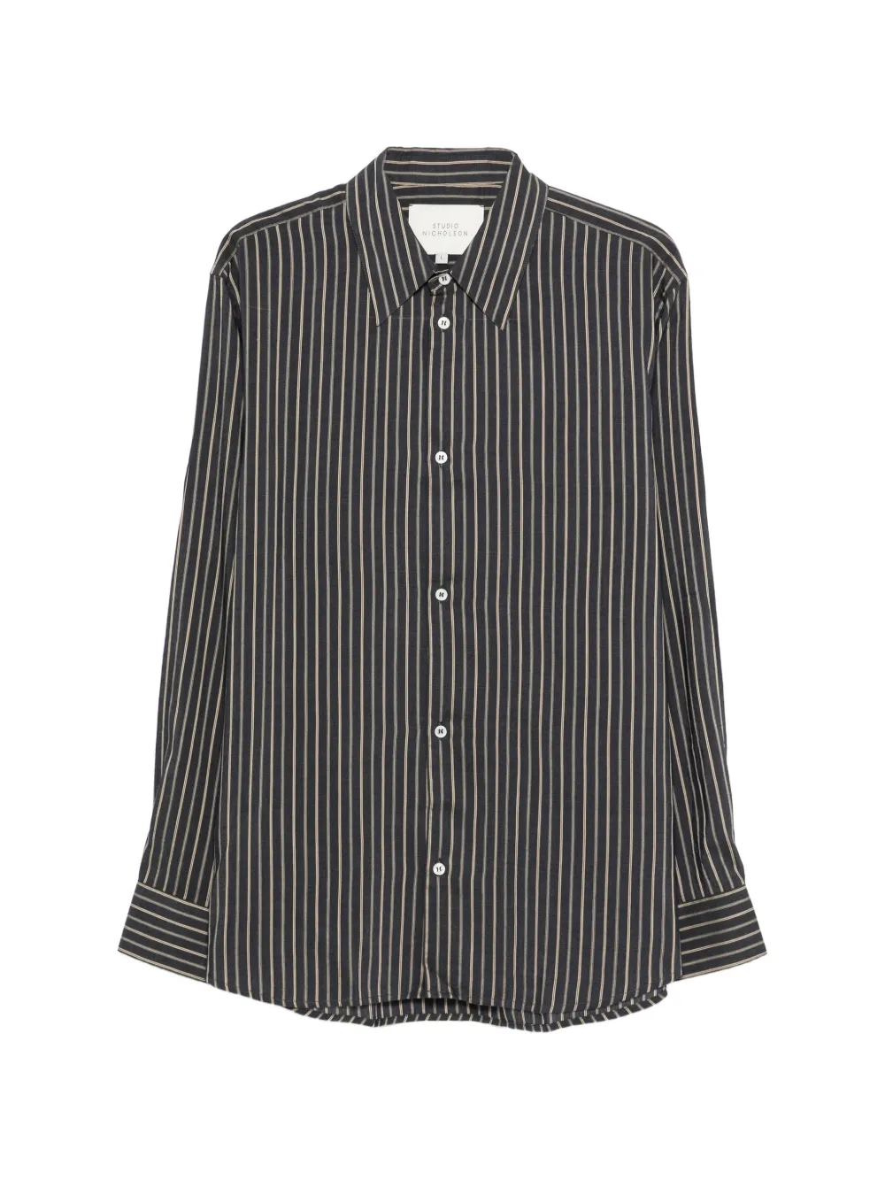 Studio Nicholson striped button shirt - Nero