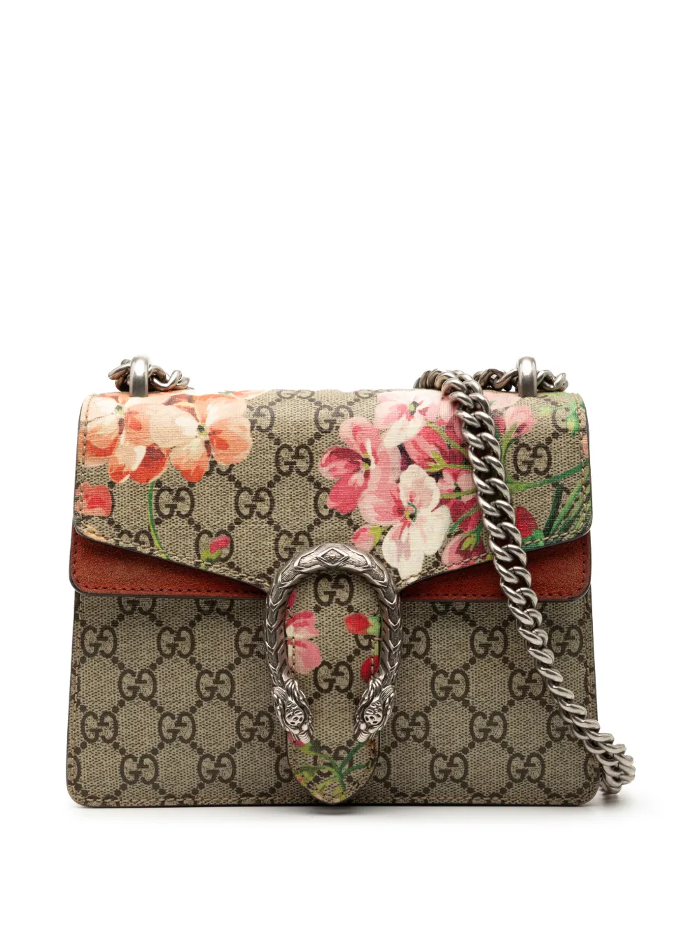 Gucci Pre-Owned 2016-2025 Small GG Supreme Blooms Dionysus crossbody bag - Marrone