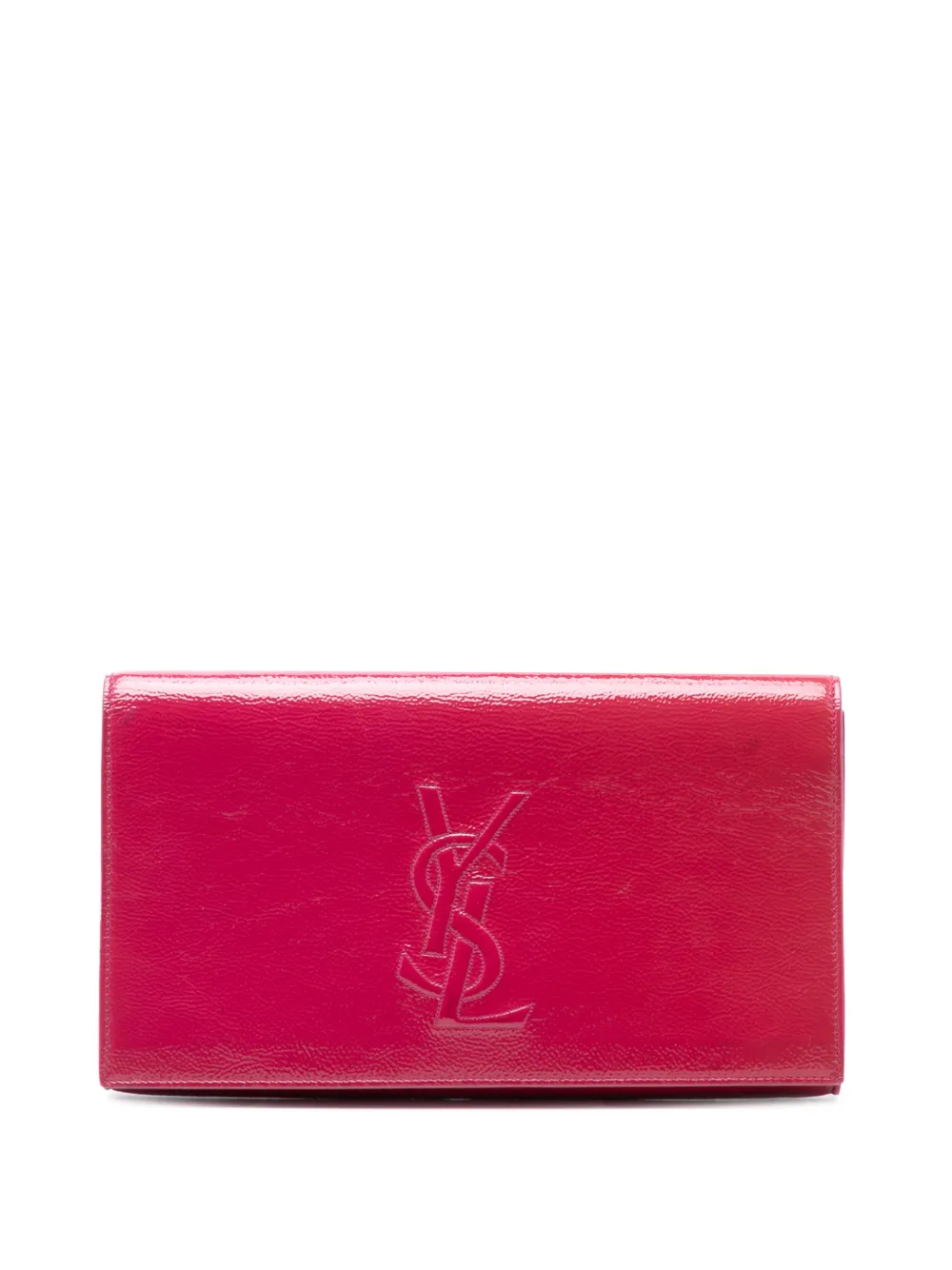 Saint Laurent Pre-Owned 2013-2025 Large Textured Patent Belle De Jour clutch bag - Rosa
