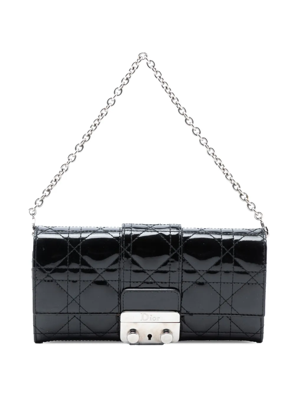 Christian Dior Pre-Owned 2012 Patent Cannage Miss Dior Promenade crossbody bag - Black