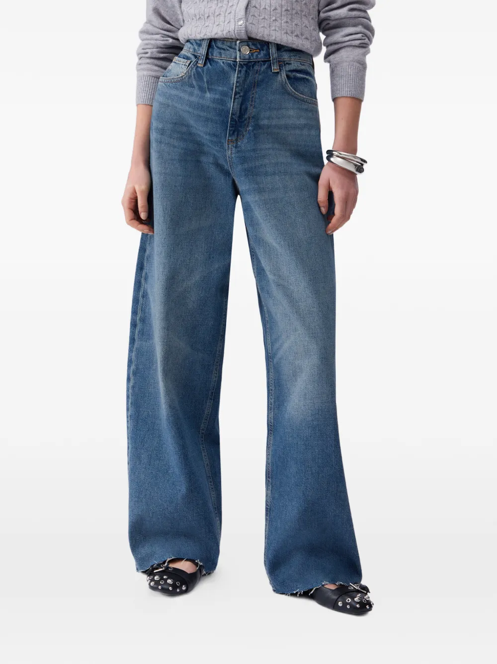 LIU JO Straight jeans met stras Blauw