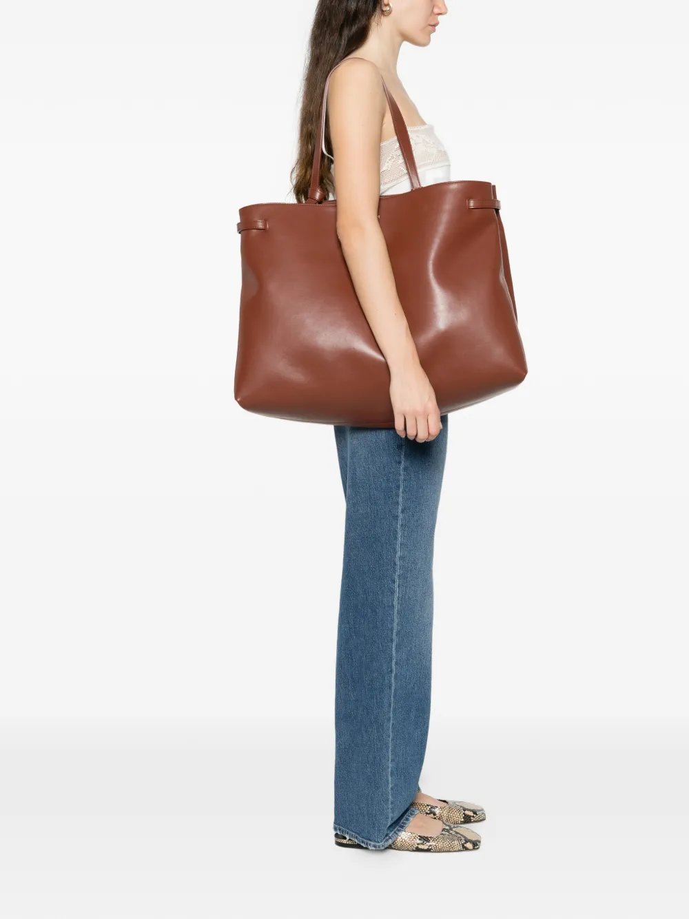 Emporio Armani Schoudertas met band Bruin