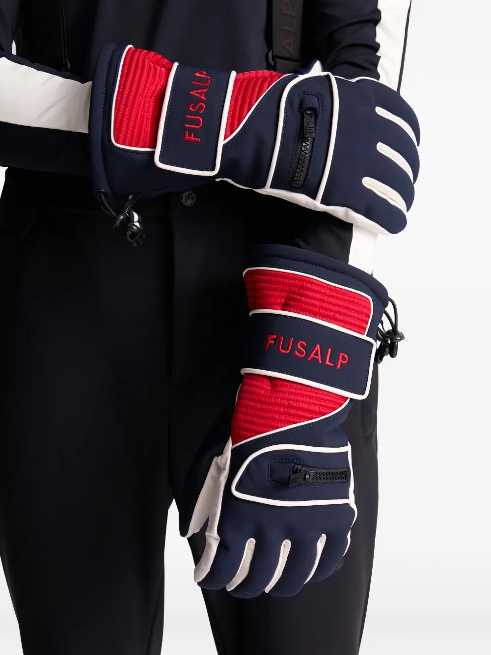 Slalom Zip-Pocket Ski Gloves