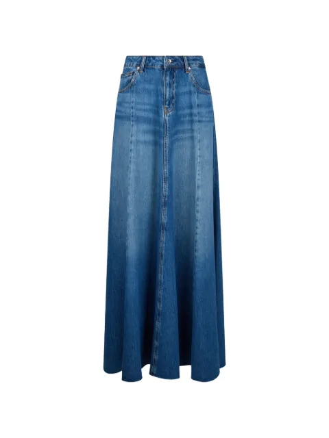 LIU JO stonewash frayed maxi skirt