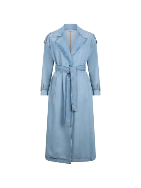 LIU JO denim belted trench coat