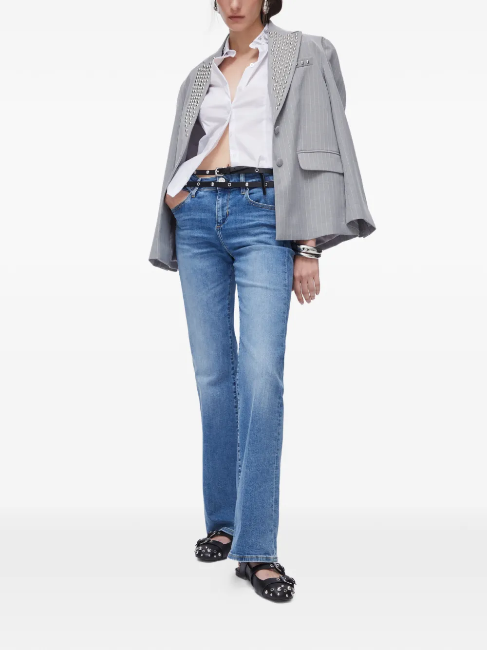  Liu Jo Stone-bleached Bootcut Jeans - Blue 