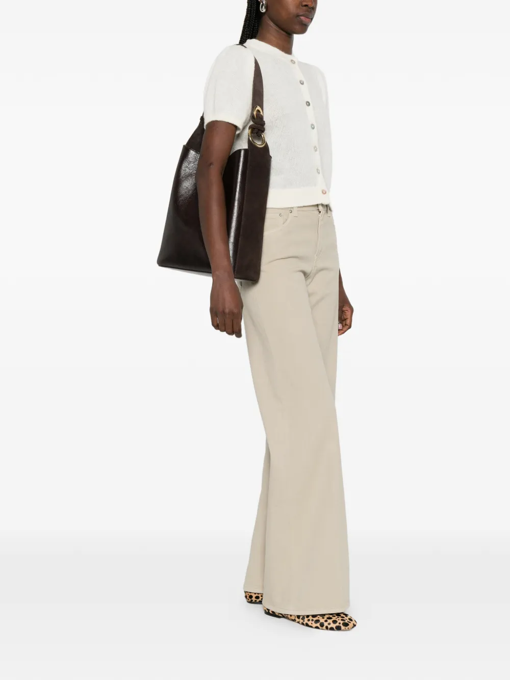  Anya Hindmarch Ringo Bow-detail Shoulder Bag - Brown 