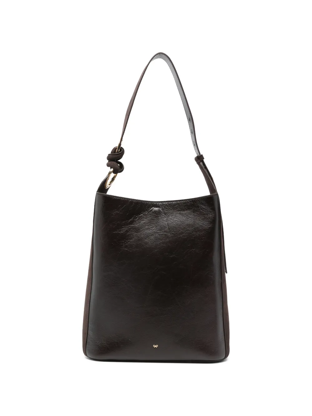 Anya Hindmarch Ringo bow-detail shoulder bag - Marrone