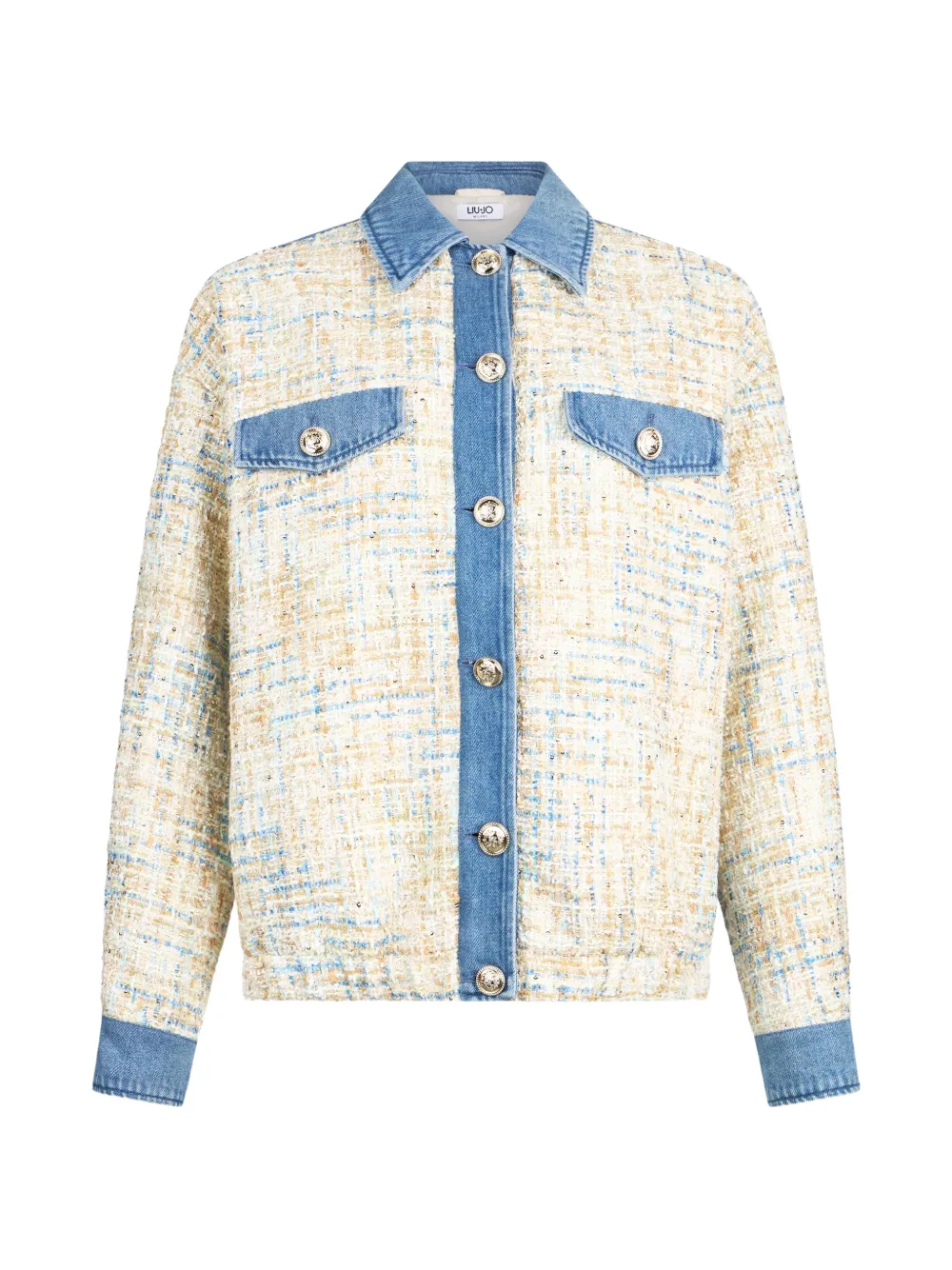 LIU JO bouclé-texture jacket - Toni neutri