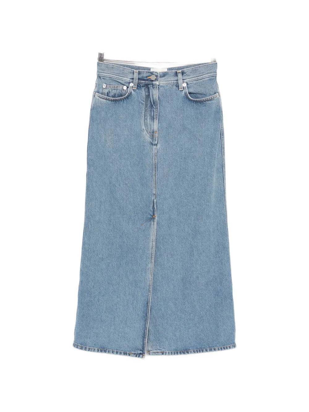 LouLou de Saison front-slit denim skirt - Blu