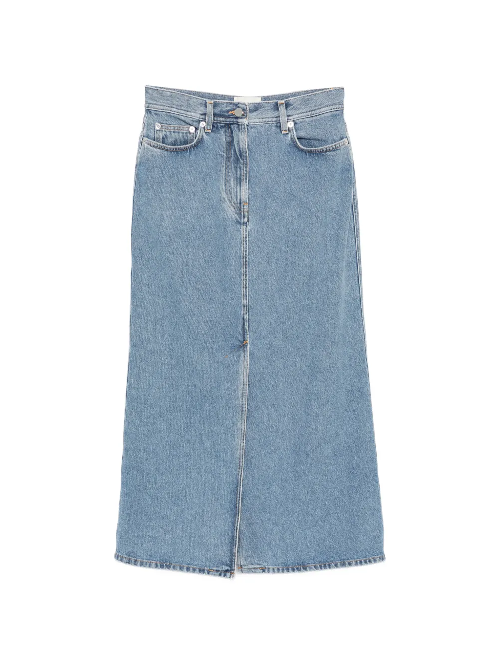 LouLou de Saison front-slit denim skirt - Blu
