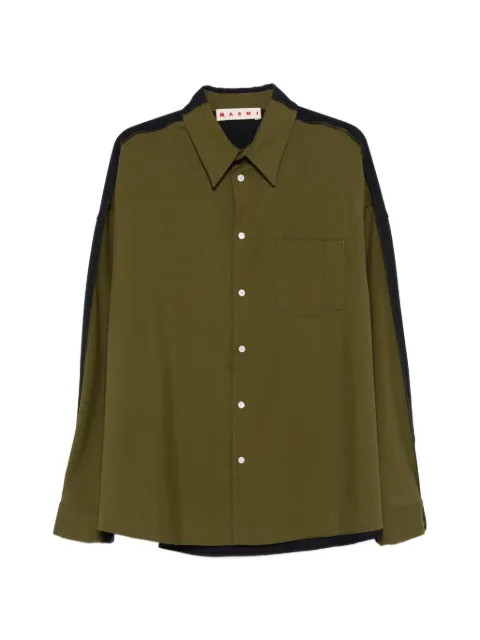 Marni pocket colour-block shirt